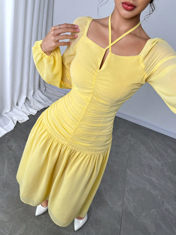 Rochie maxi SHEIN, galben