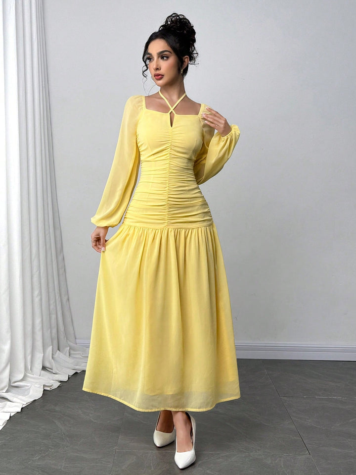 Rochie maxi SHEIN, galben
