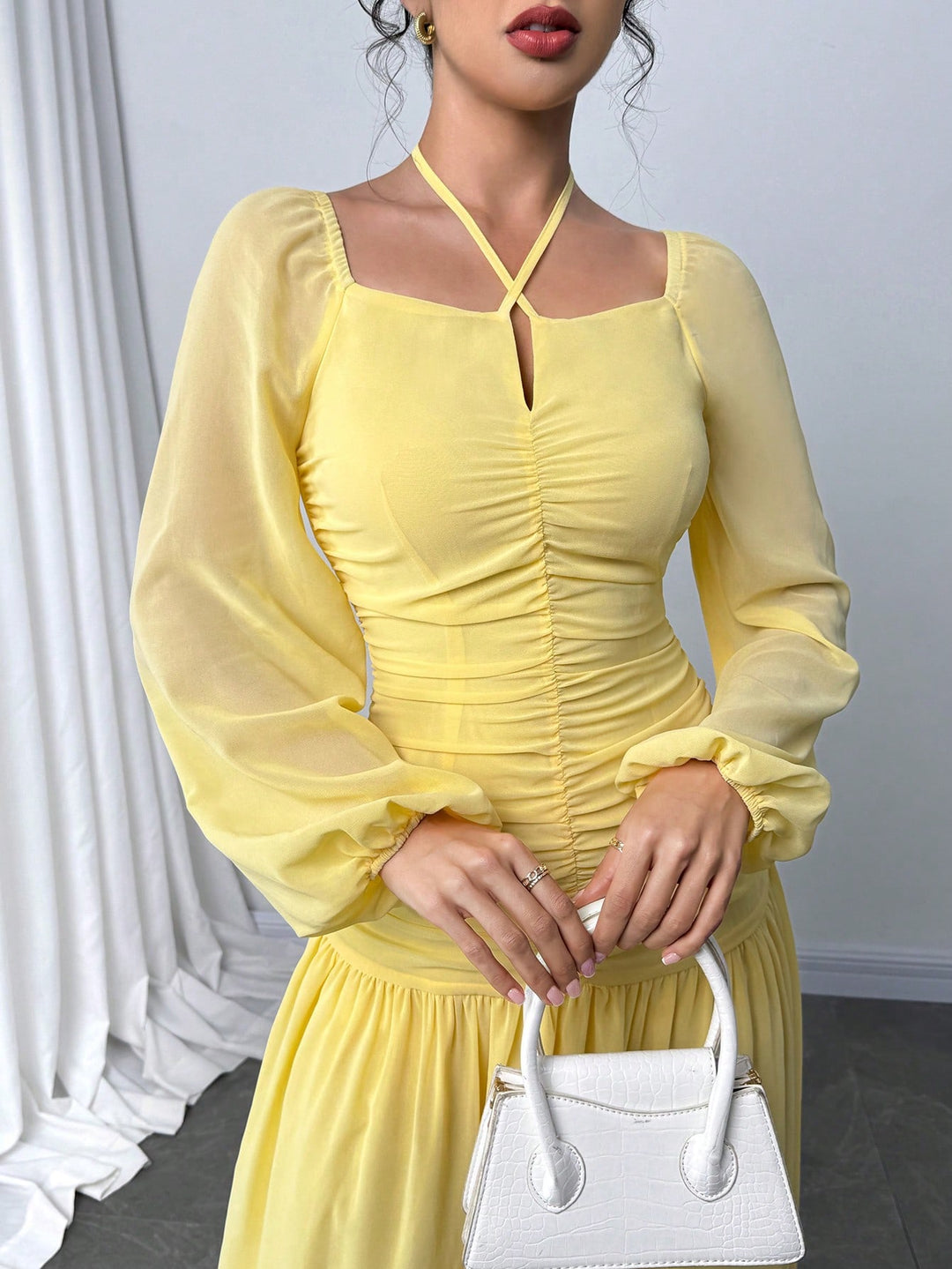 Rochie maxi SHEIN, galben