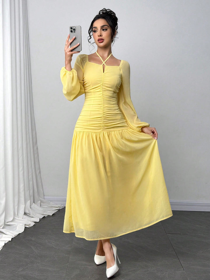 Rochie maxi SHEIN, galben