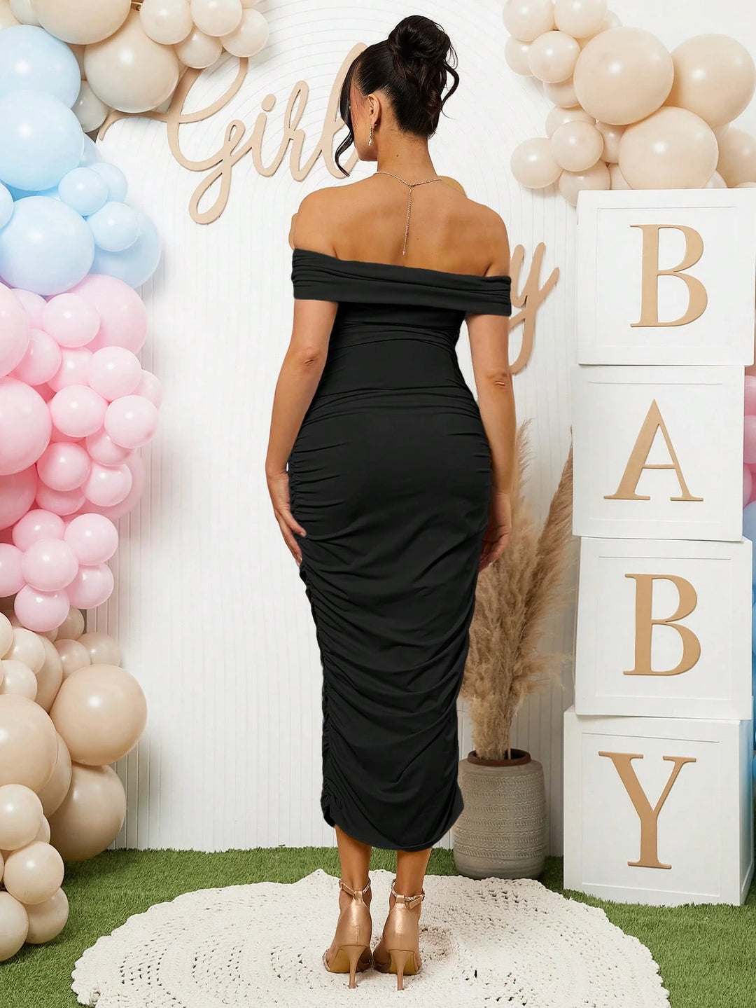 Rochie maxi SHEIN, negru