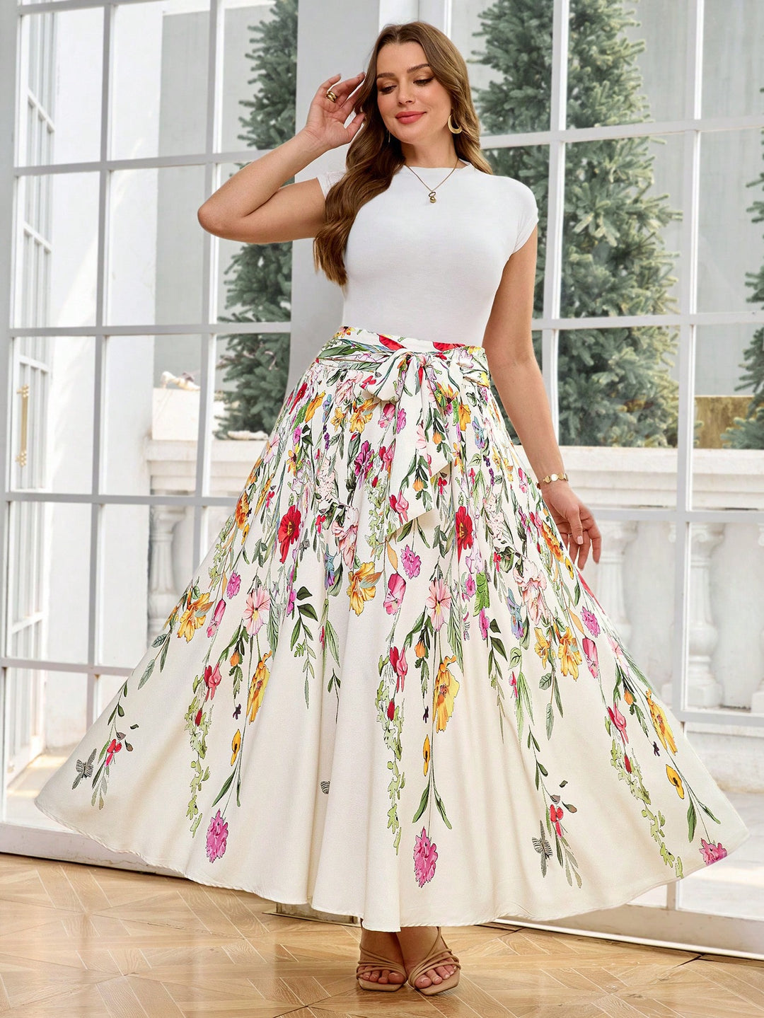 Fustă maxi SHEIN, mix culori