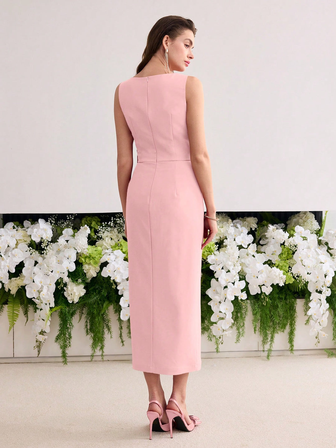 Rochie midi SHEIN, roz
