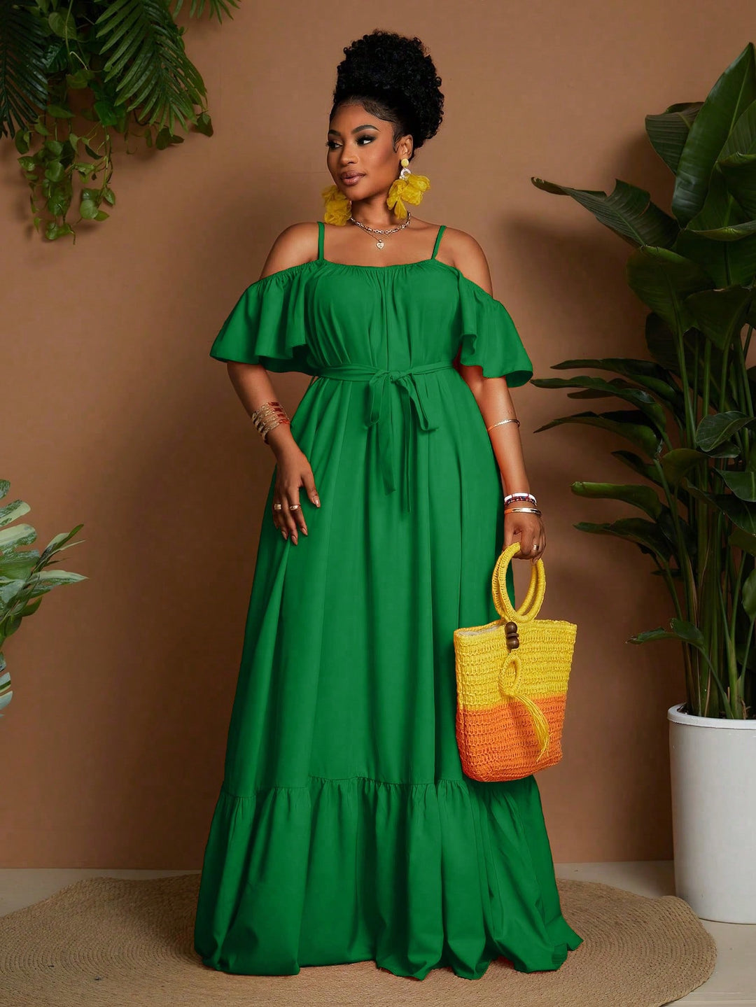 Rochie maxi SHEIN, verde