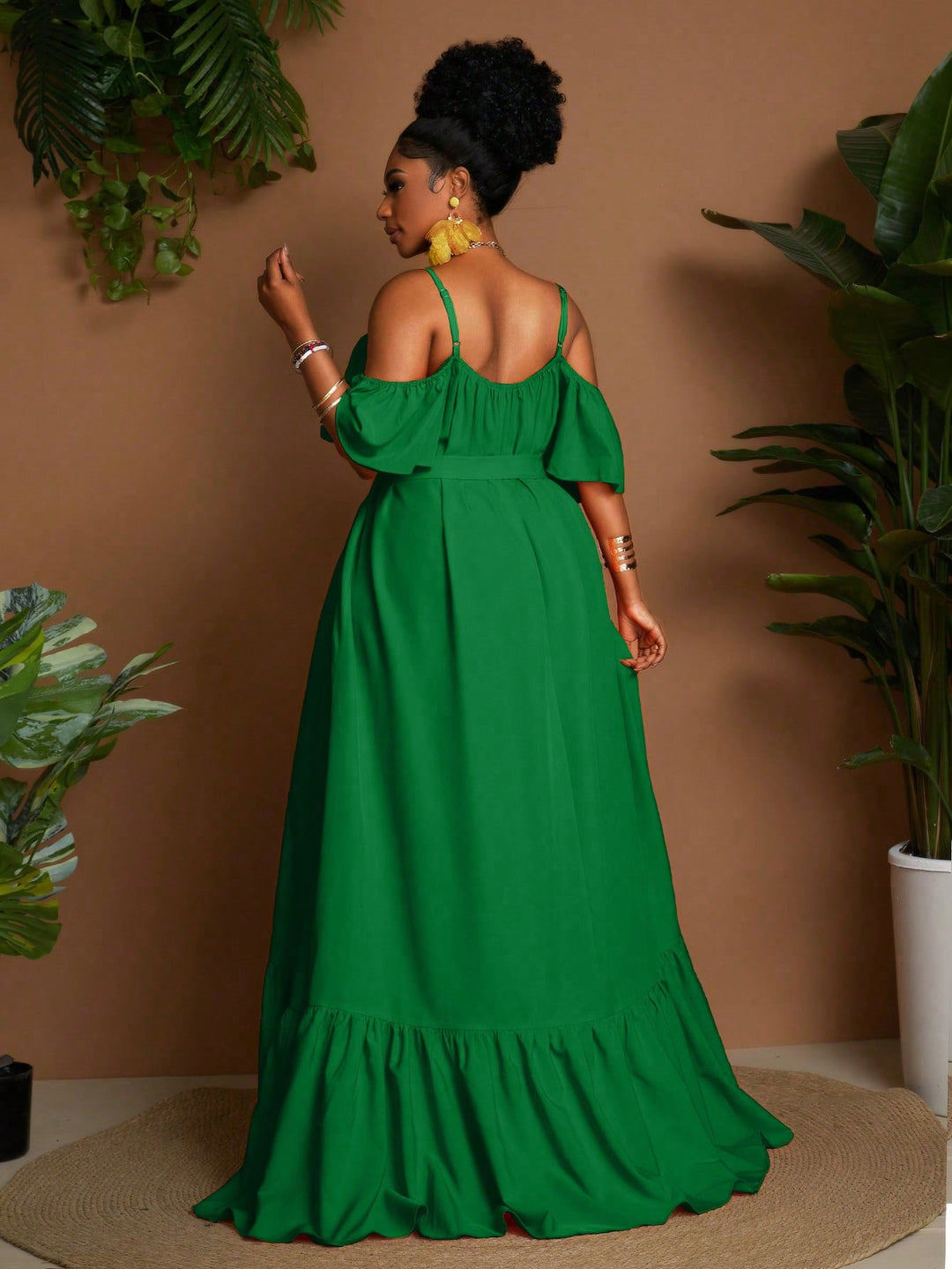 Rochie maxi SHEIN, verde