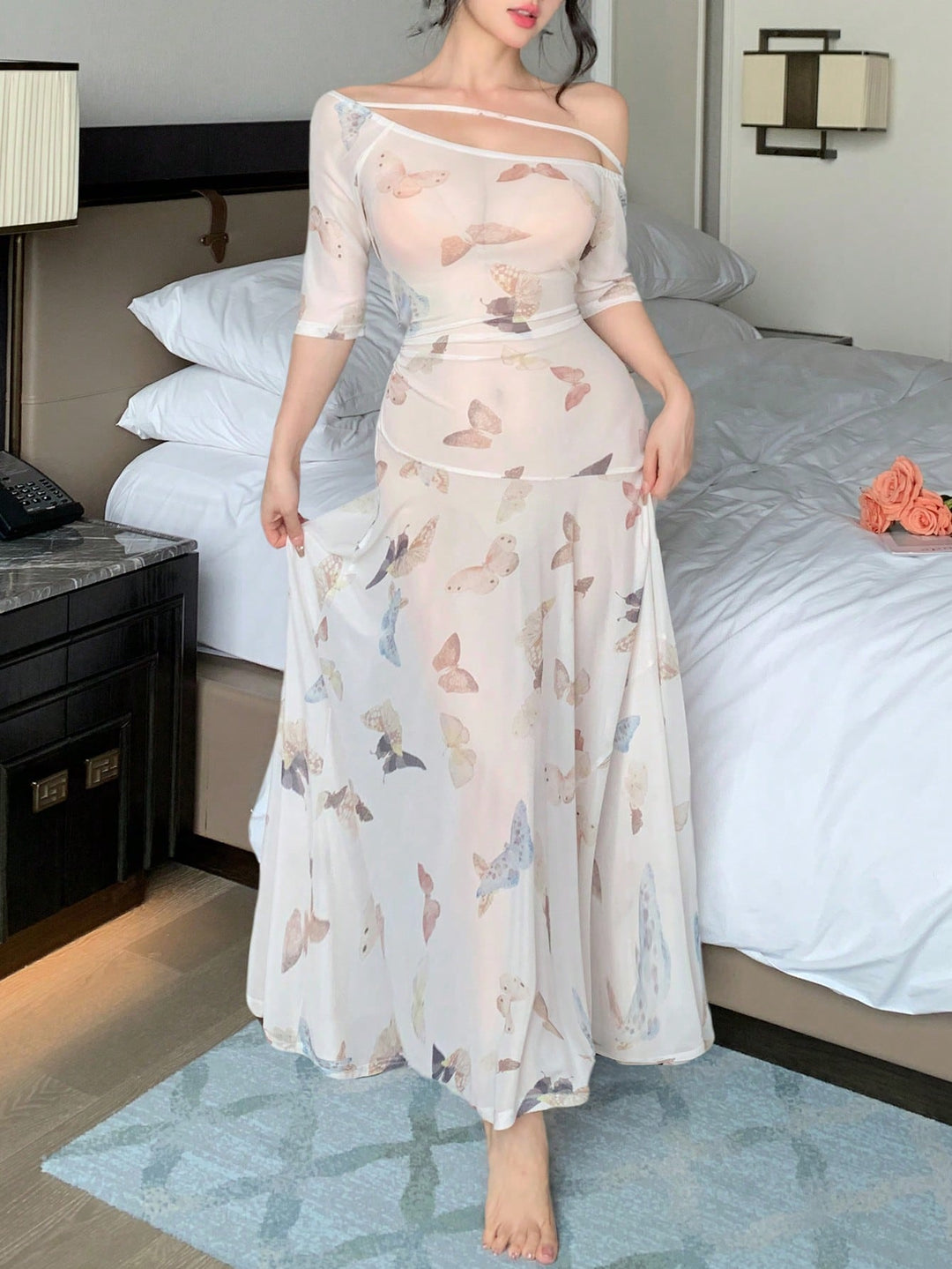 Rochie de noapte SHEIN, mix culori