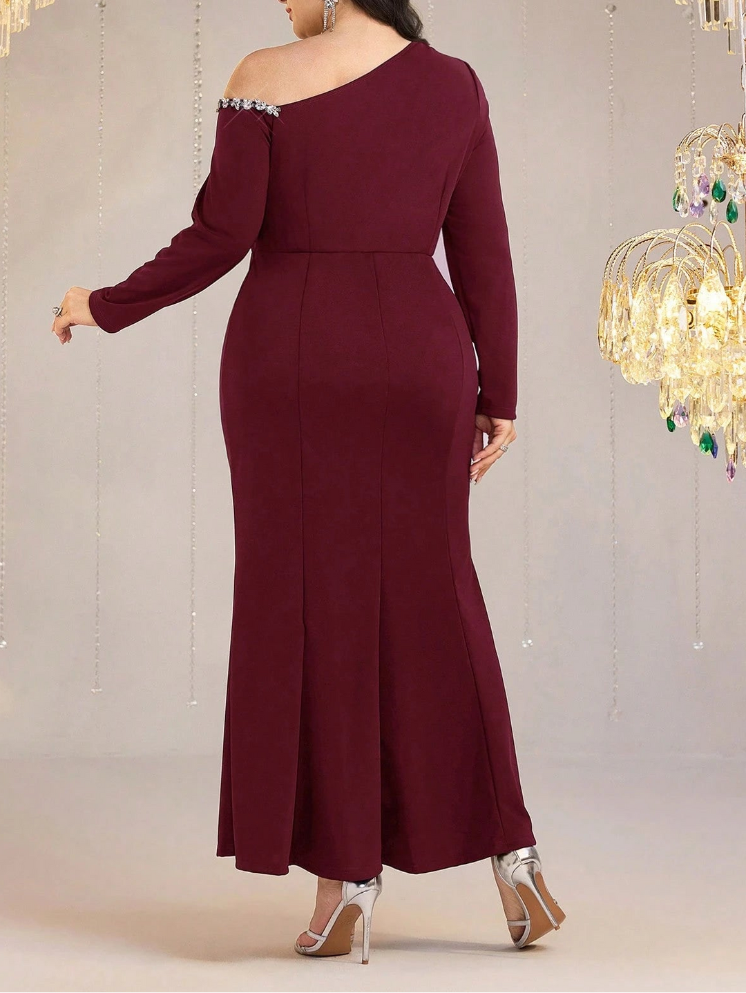 Rochie maxi SHEIN, vișiniu