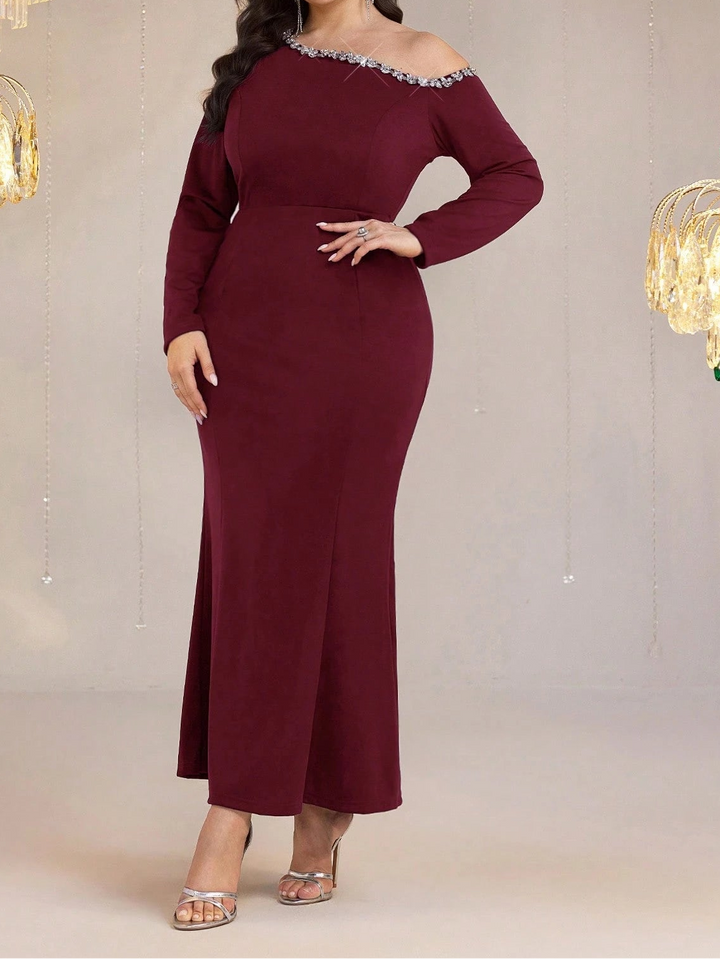 Rochie maxi SHEIN, vișiniu