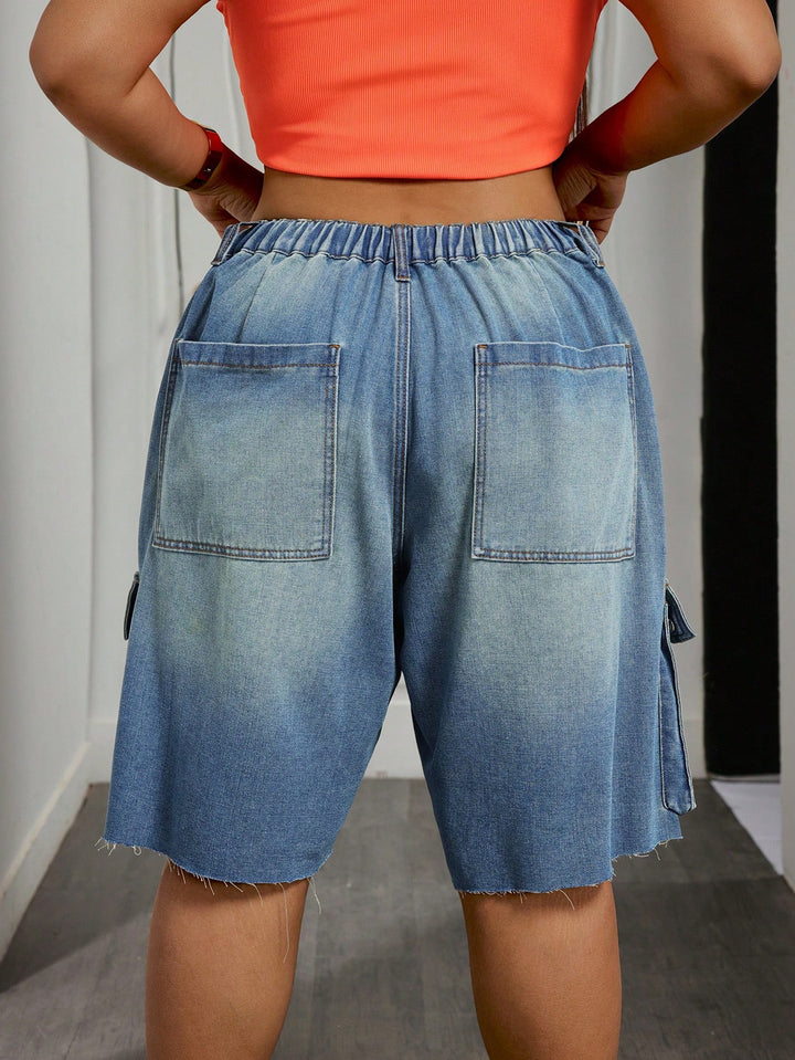 Pantaloni scurți SHEIN, albastru
