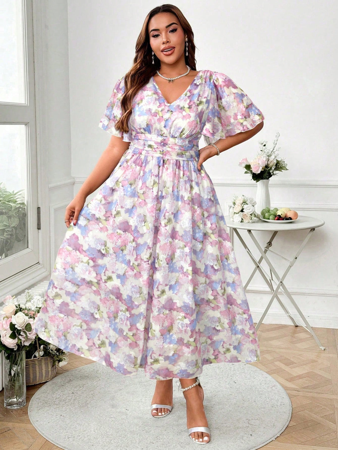 Rochie maxi SHEIN, mix culori