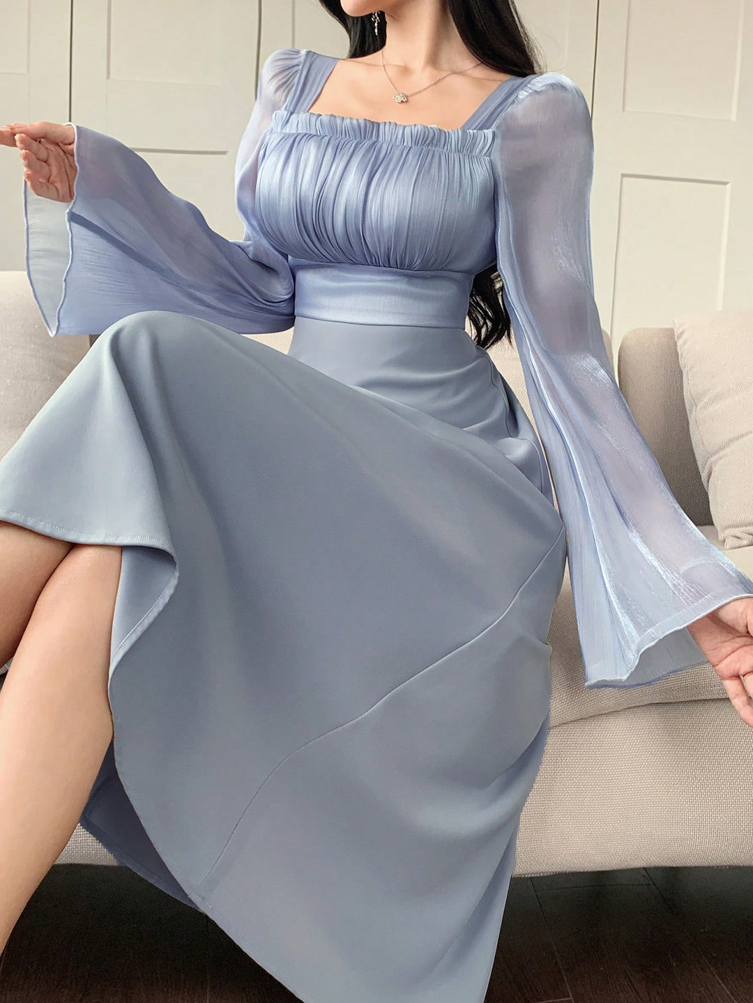 Rochie maxi Shein, albastru