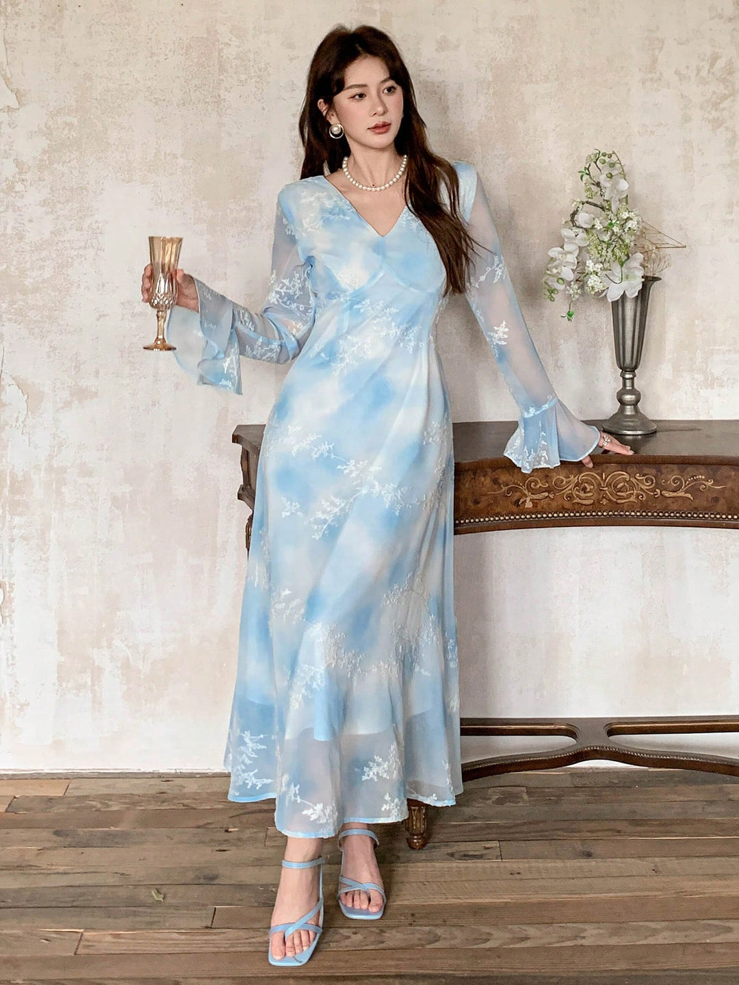 SHEIN Maxi Dress, Blue