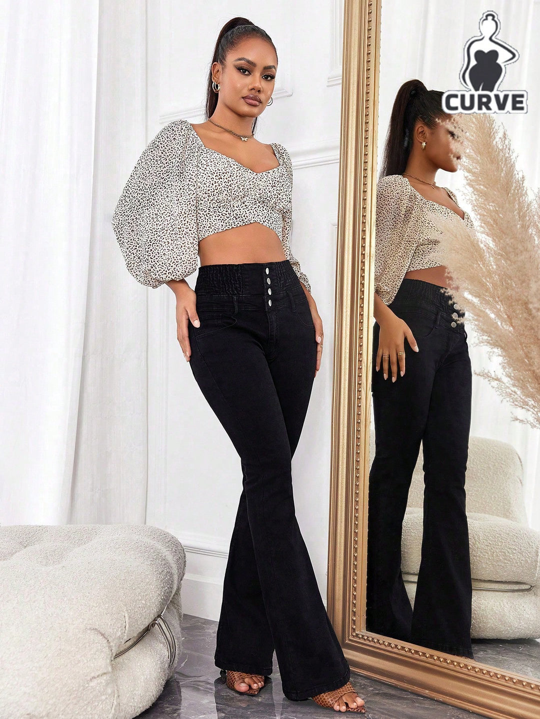 Jeans SHEIN, negru