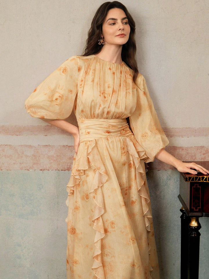 Rochie maxi SHEIN, bej
