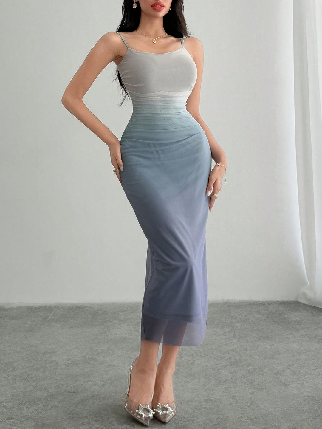 Rochie maxi SHEIN, albastru