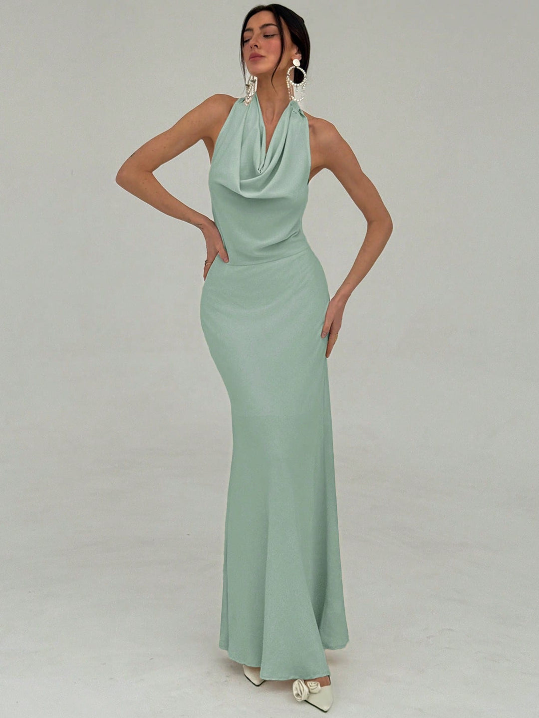 Rochie maxi SHEIN, verde