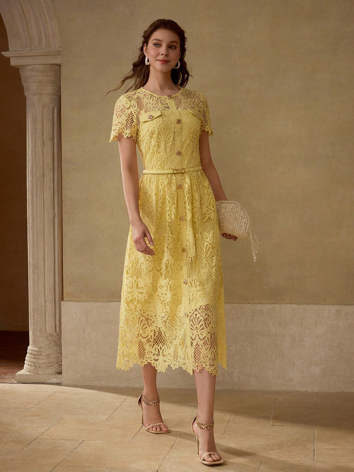 Rochie midi SHEIN, galben