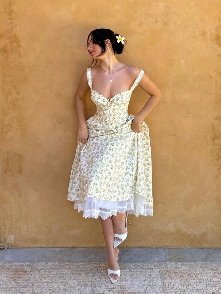 Rochie midi SHEIN, galben