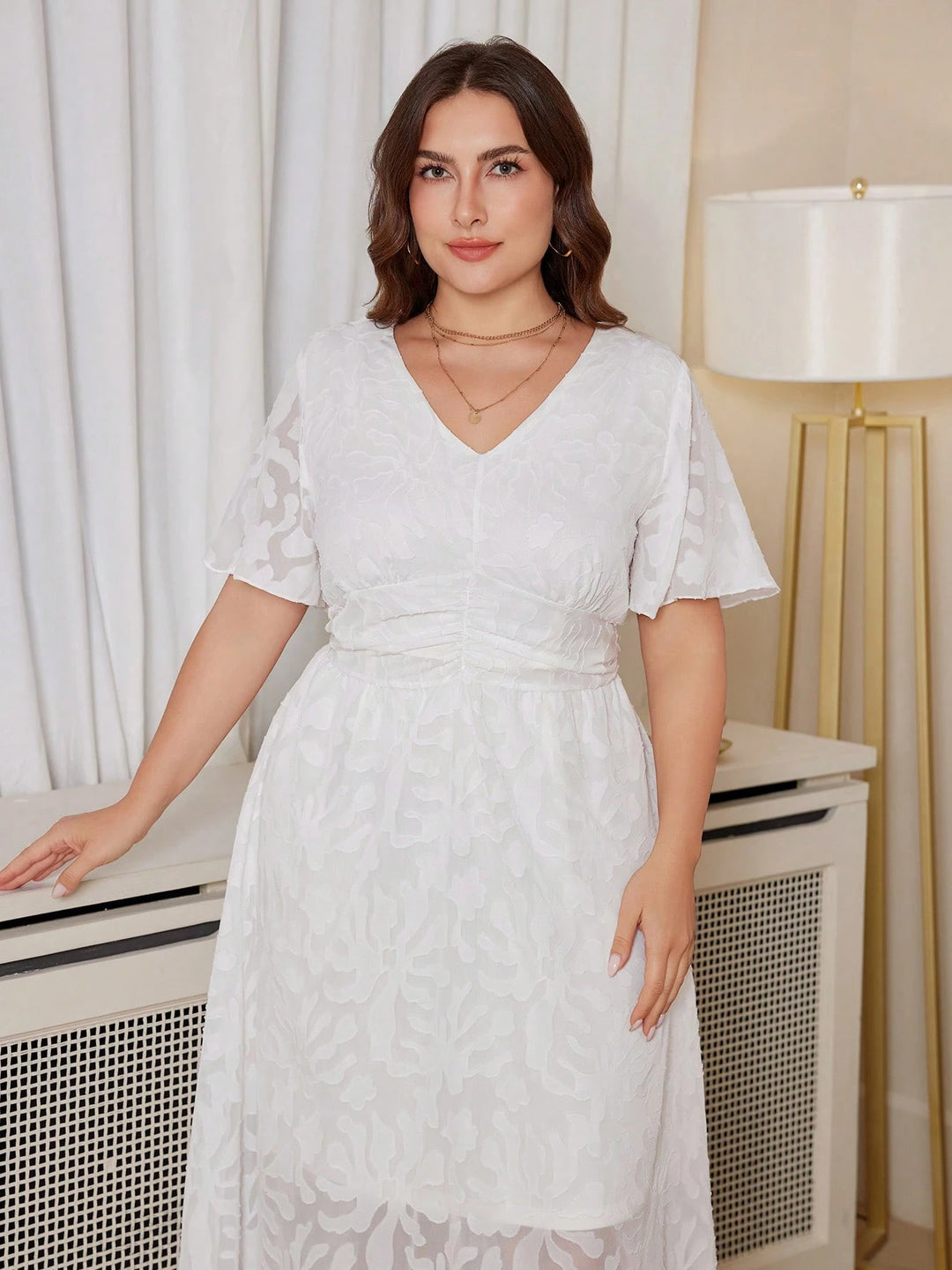 Rochie maxi SHEIN, alb