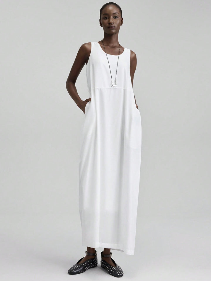 Rochie maxi SHEIN, alb
