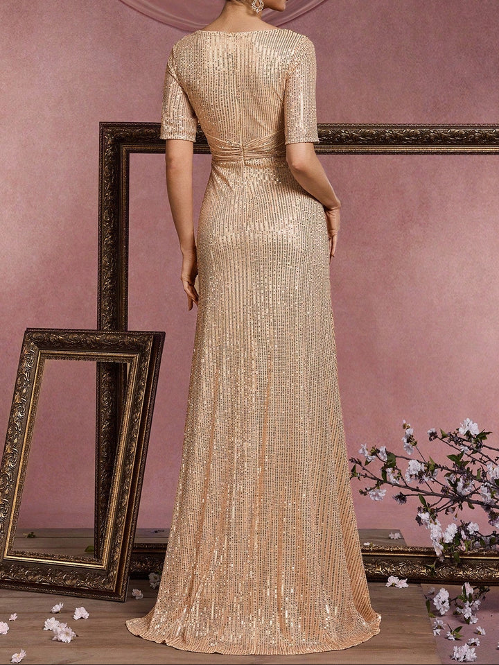 SHEIN maxi ruha, arany