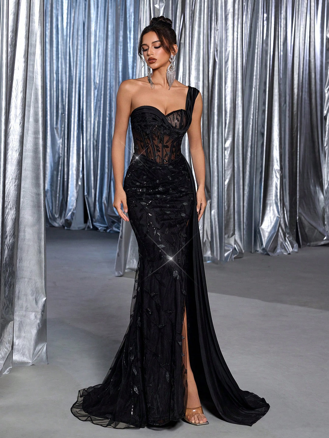 Rochie maxi SHEIN, negru