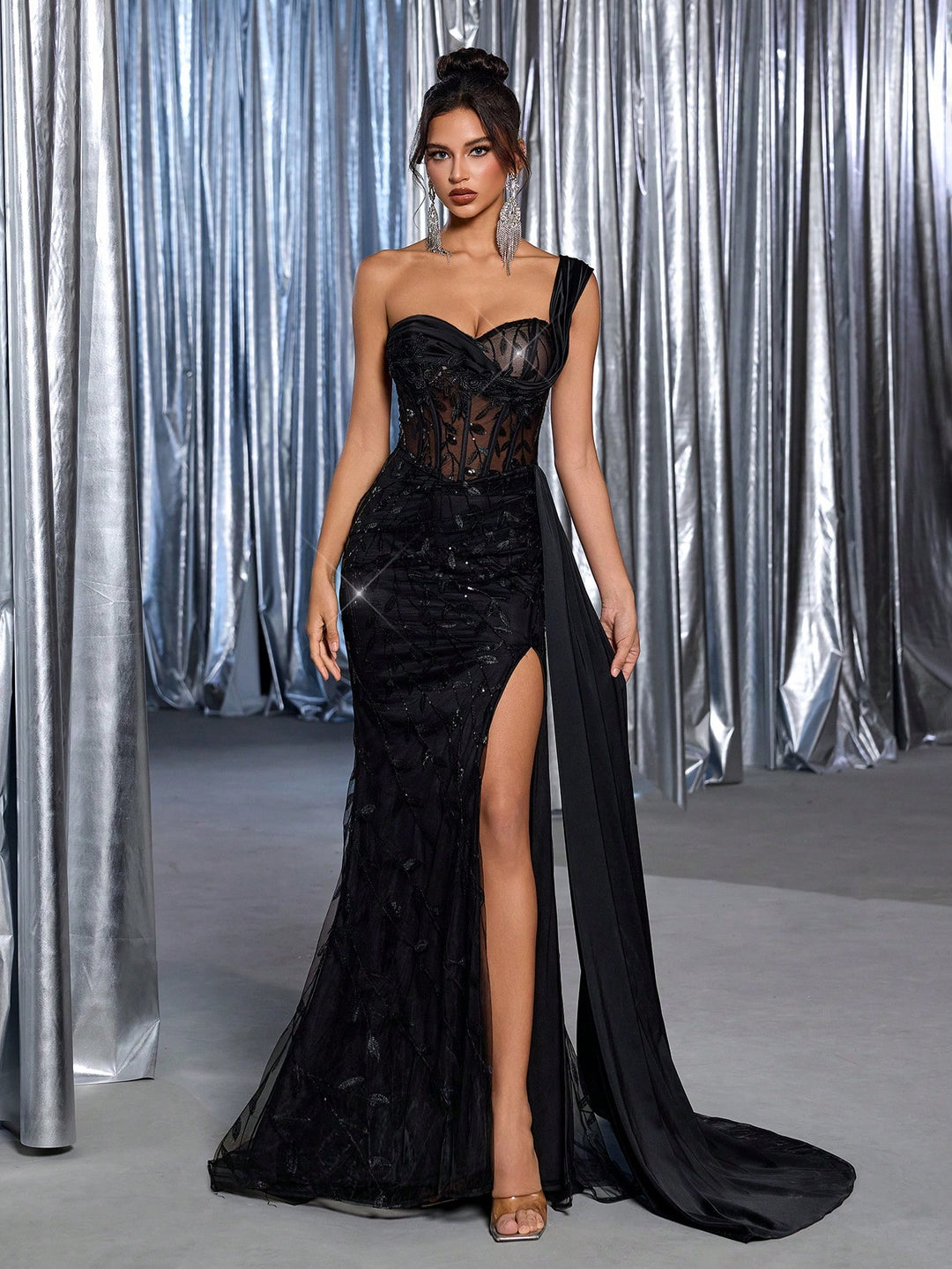 Rochie maxi SHEIN, negru
