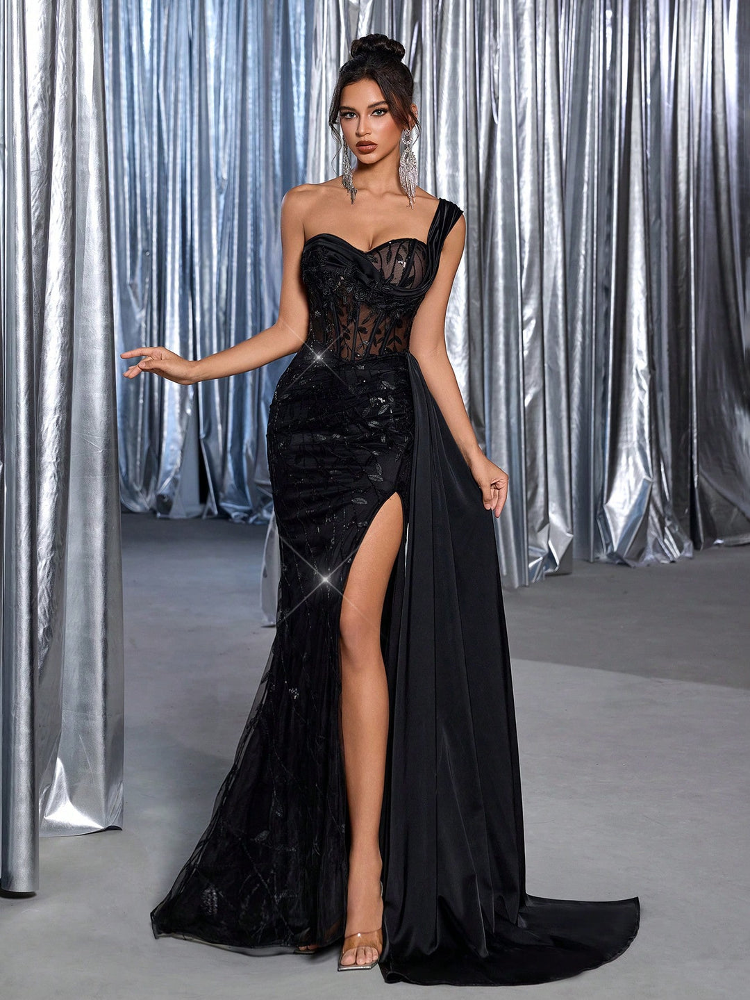 Rochie maxi SHEIN, negru