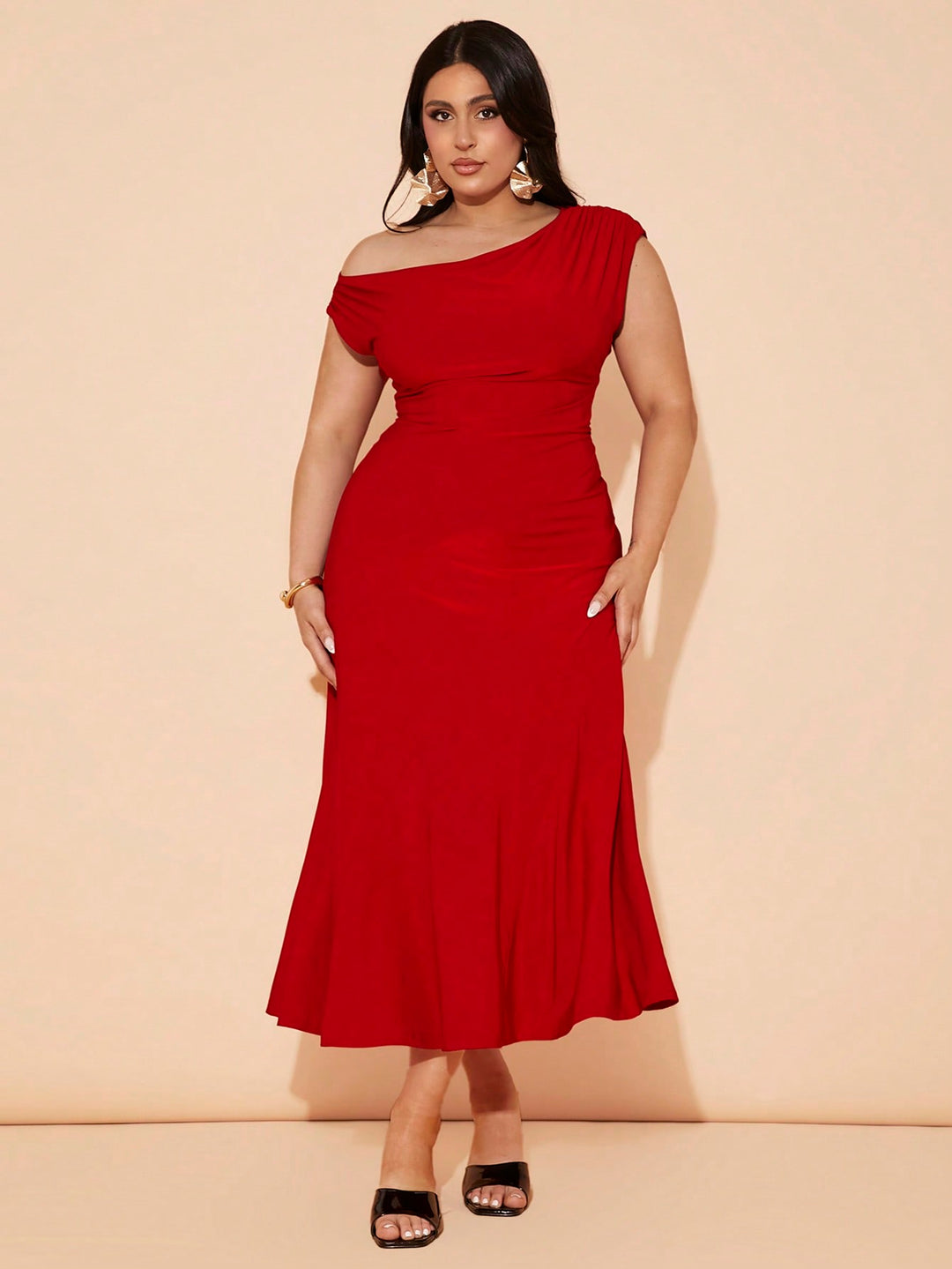 SHEIN maxi ruha, piros