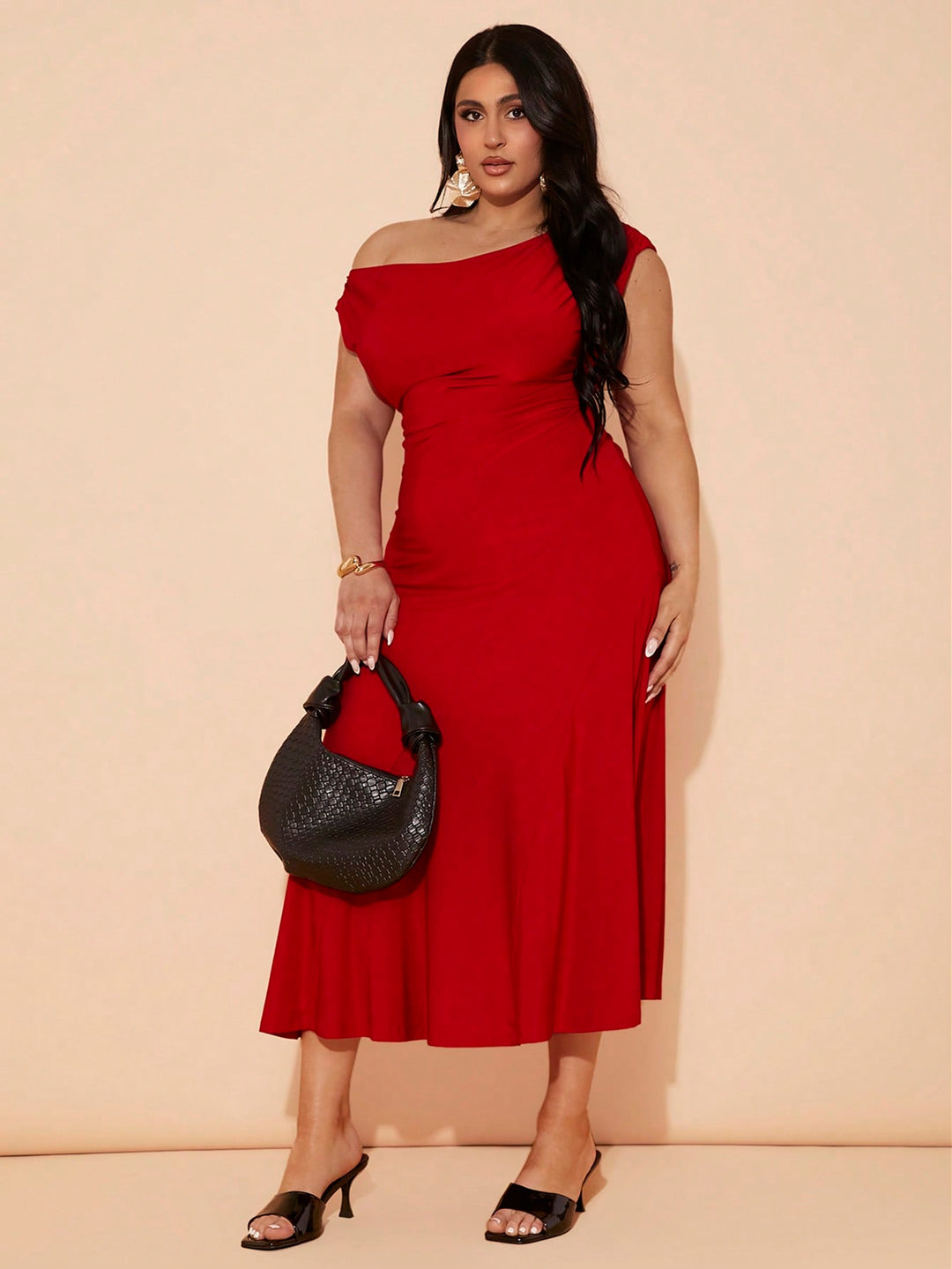 SHEIN maxi ruha, piros