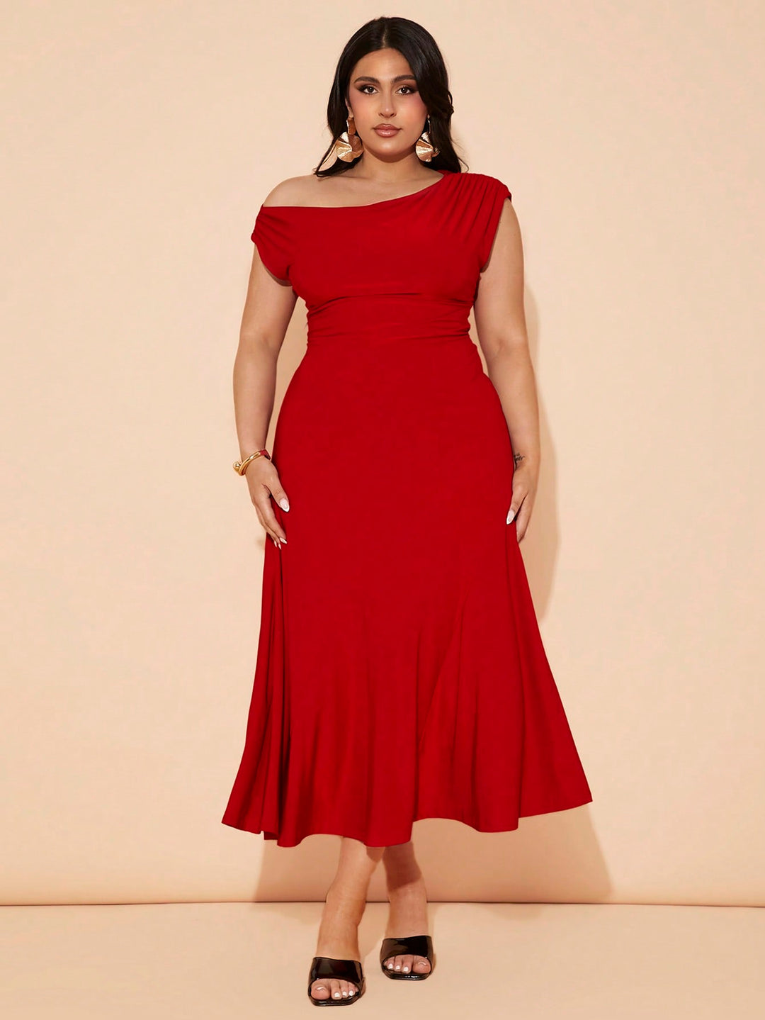 SHEIN maxi ruha, piros