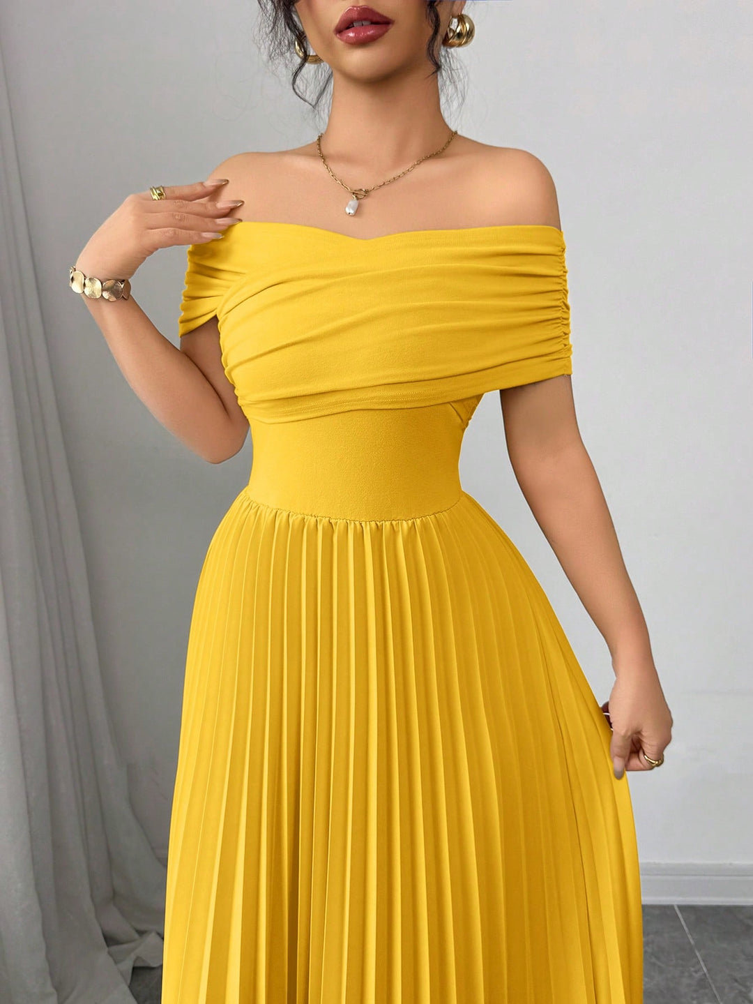 Rochie maxi SHEIN, galben