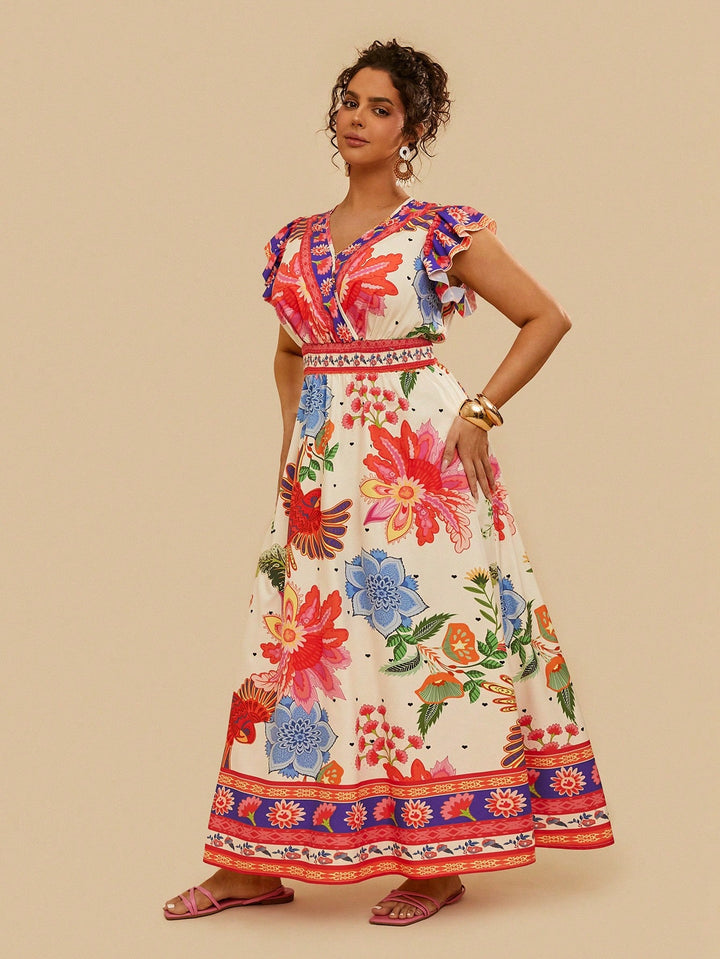 Rochie maxi SHEIN, mix culori