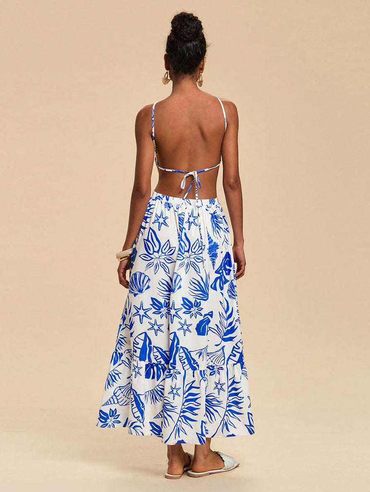SHEIN maxi ruha, kék