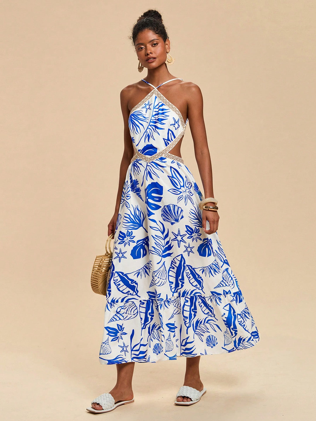SHEIN maxi ruha, kék