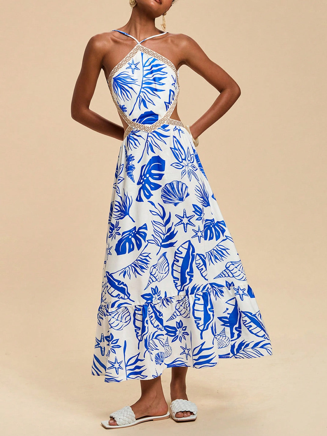 SHEIN maxi ruha, kék
