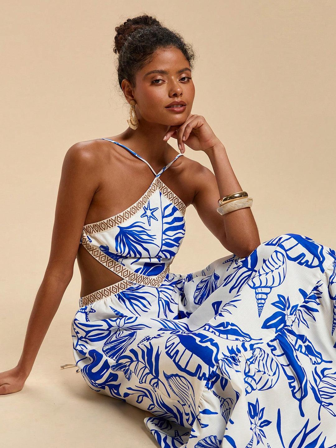 SHEIN maxi ruha, kék