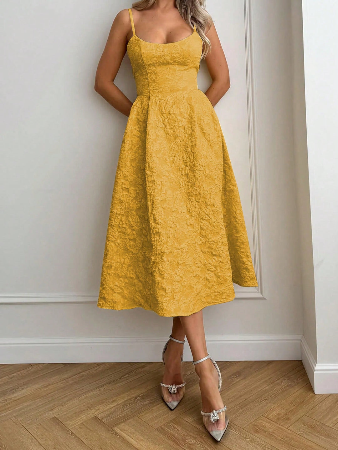 Rochie midi SHEIN, auriu