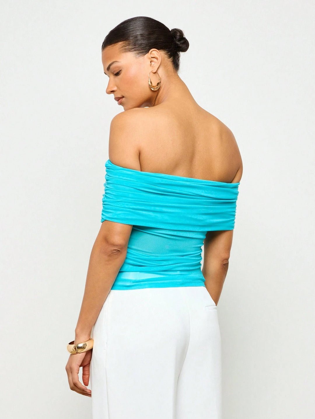 Shein top, blue