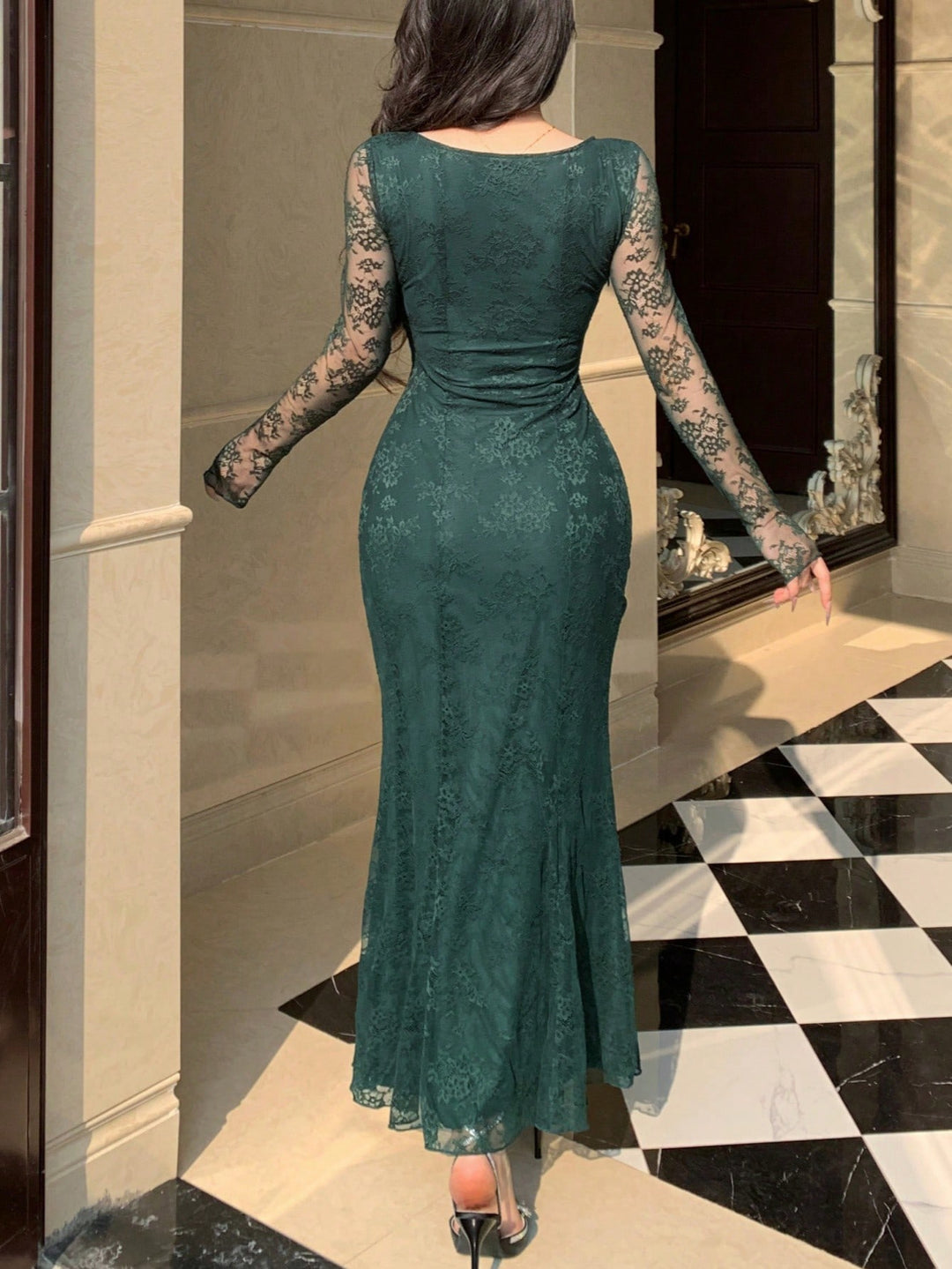 Rochie maxi SHEIN, verde