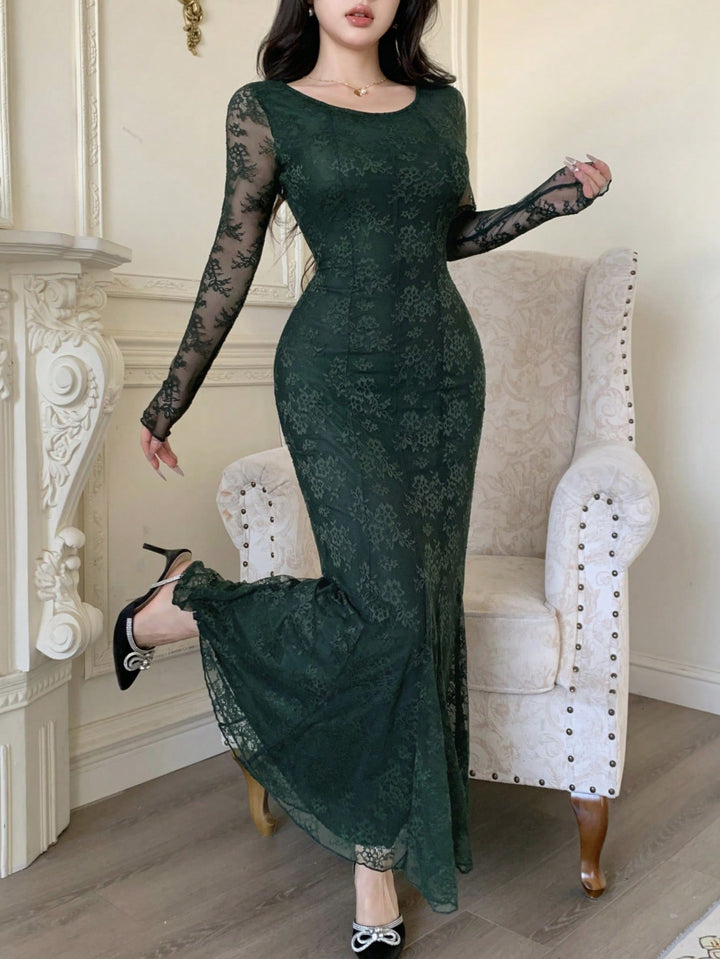 Rochie maxi SHEIN, verde