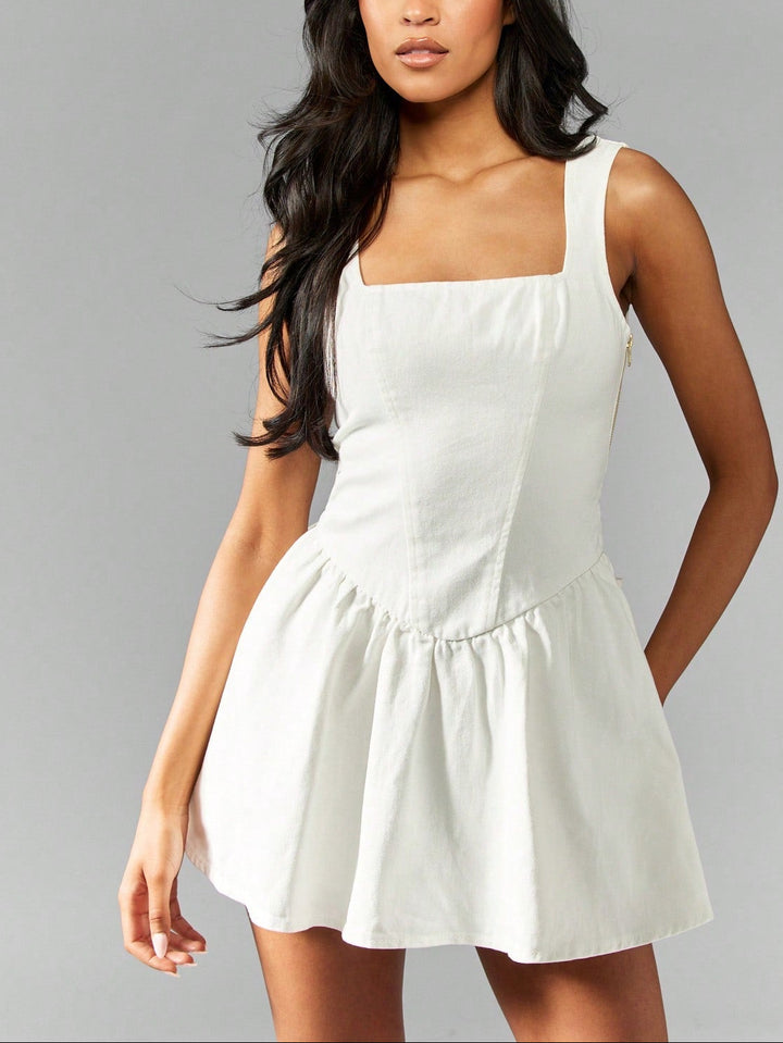 SHEIN mini ruha, ekrü