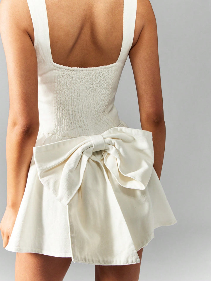SHEIN mini ruha, ekrü
