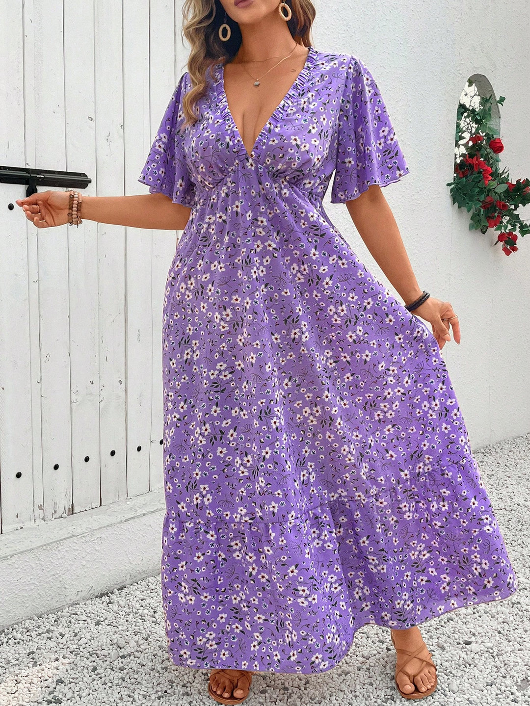 SHEIN maxi ruha, lila