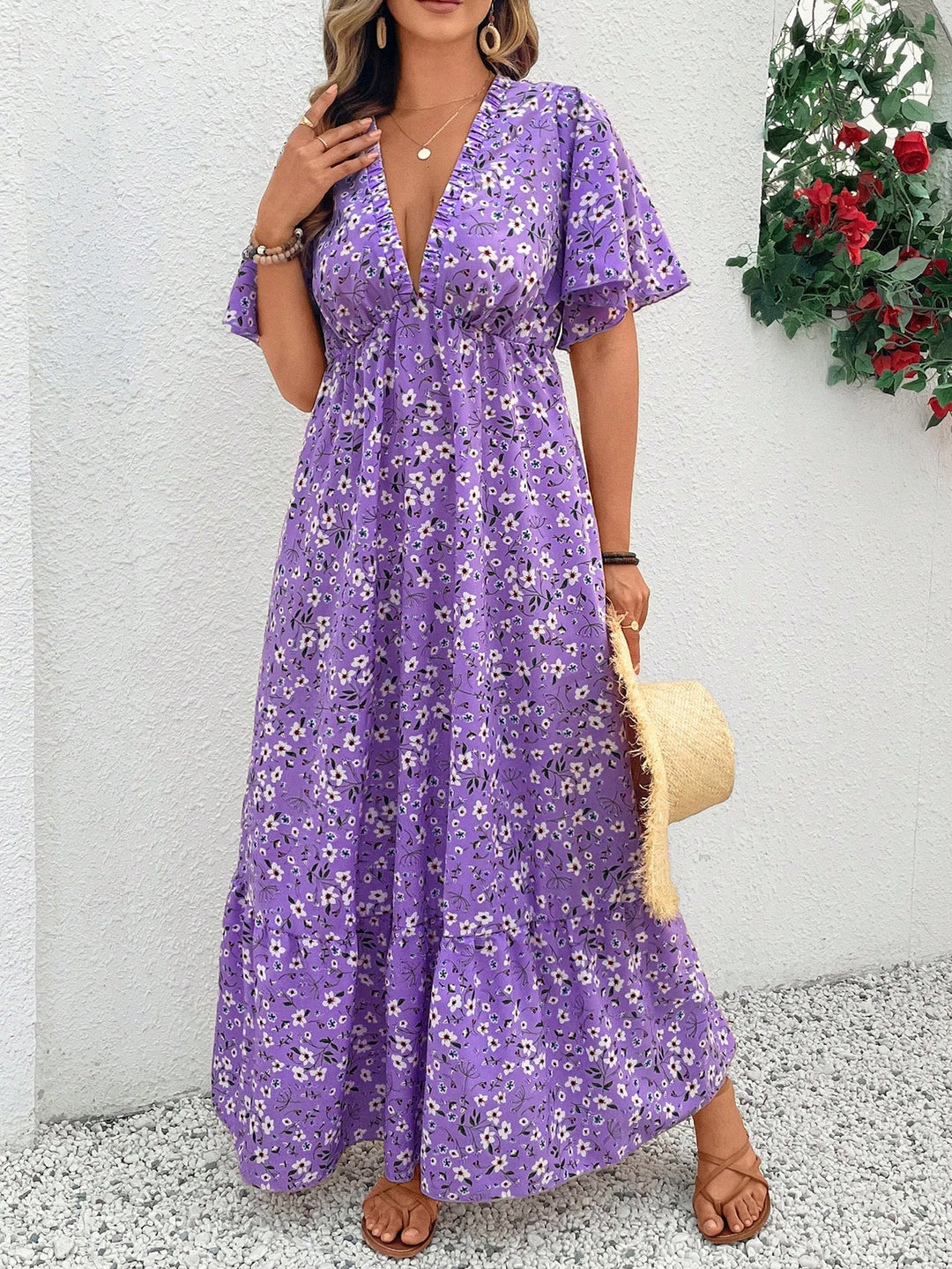 SHEIN maxi ruha, lila