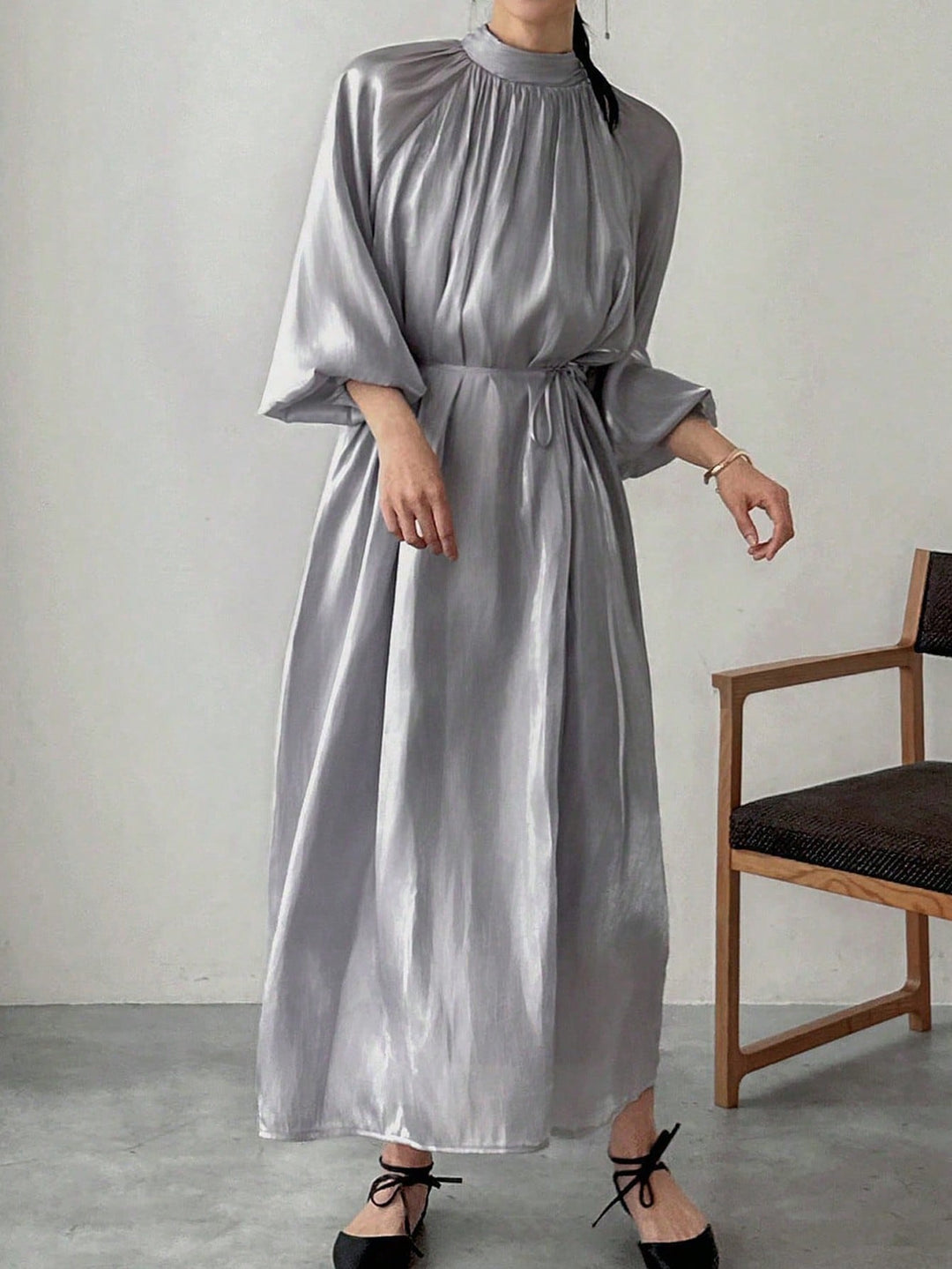 Rochie maxi SHEIN, gri