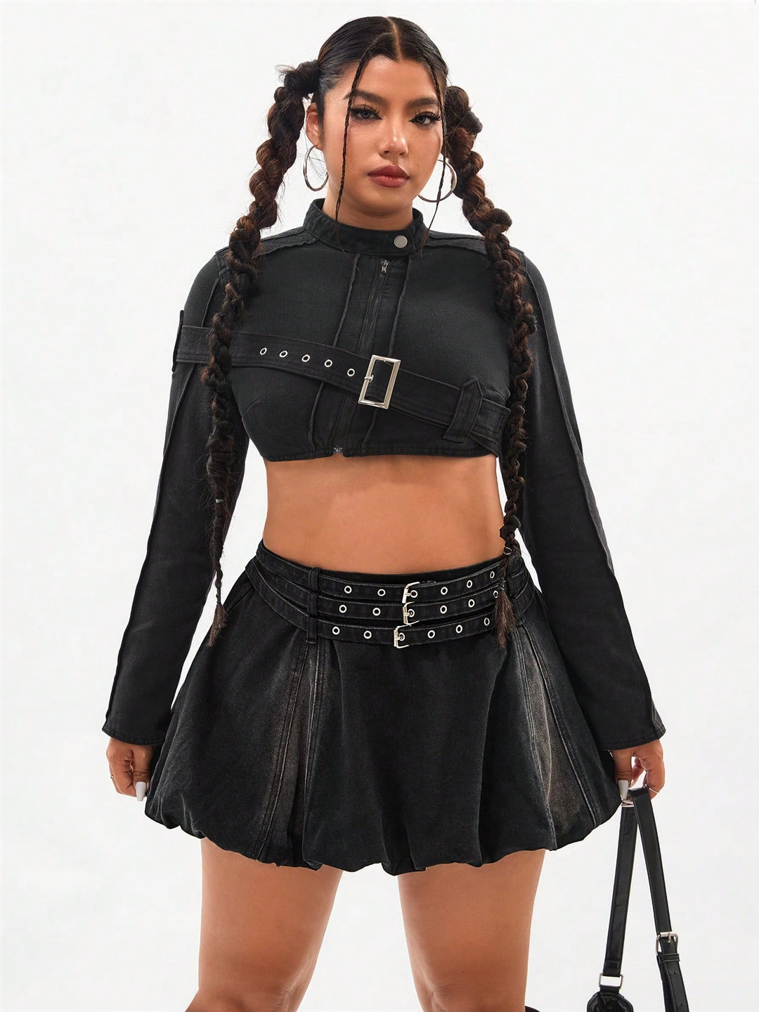 SHEIN miniszoknya, fekete
