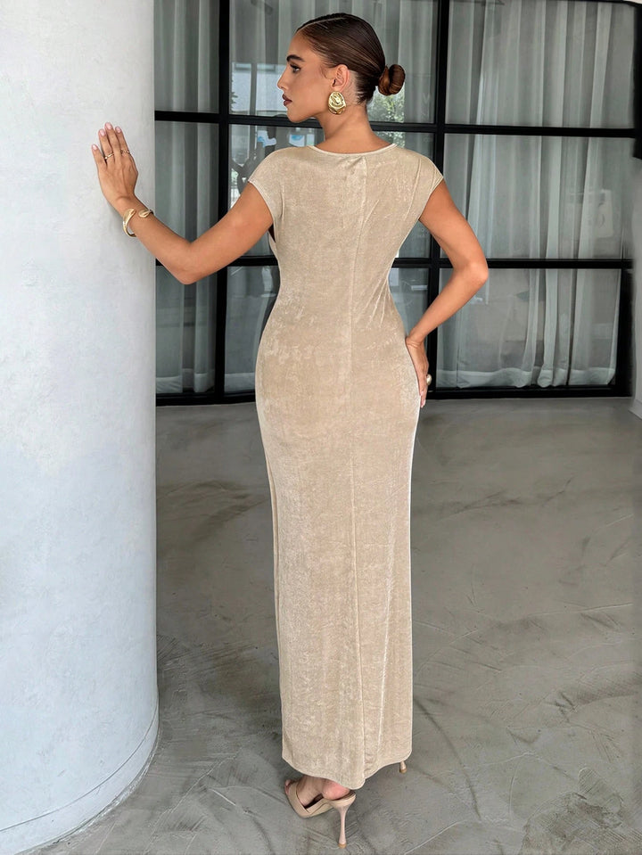 Rochie maxi SHEIN, bej