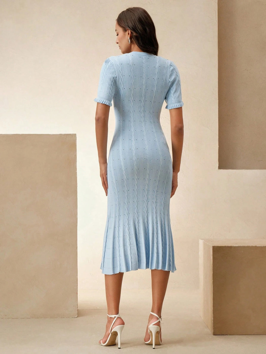 SHEIN maxi ruha, kék