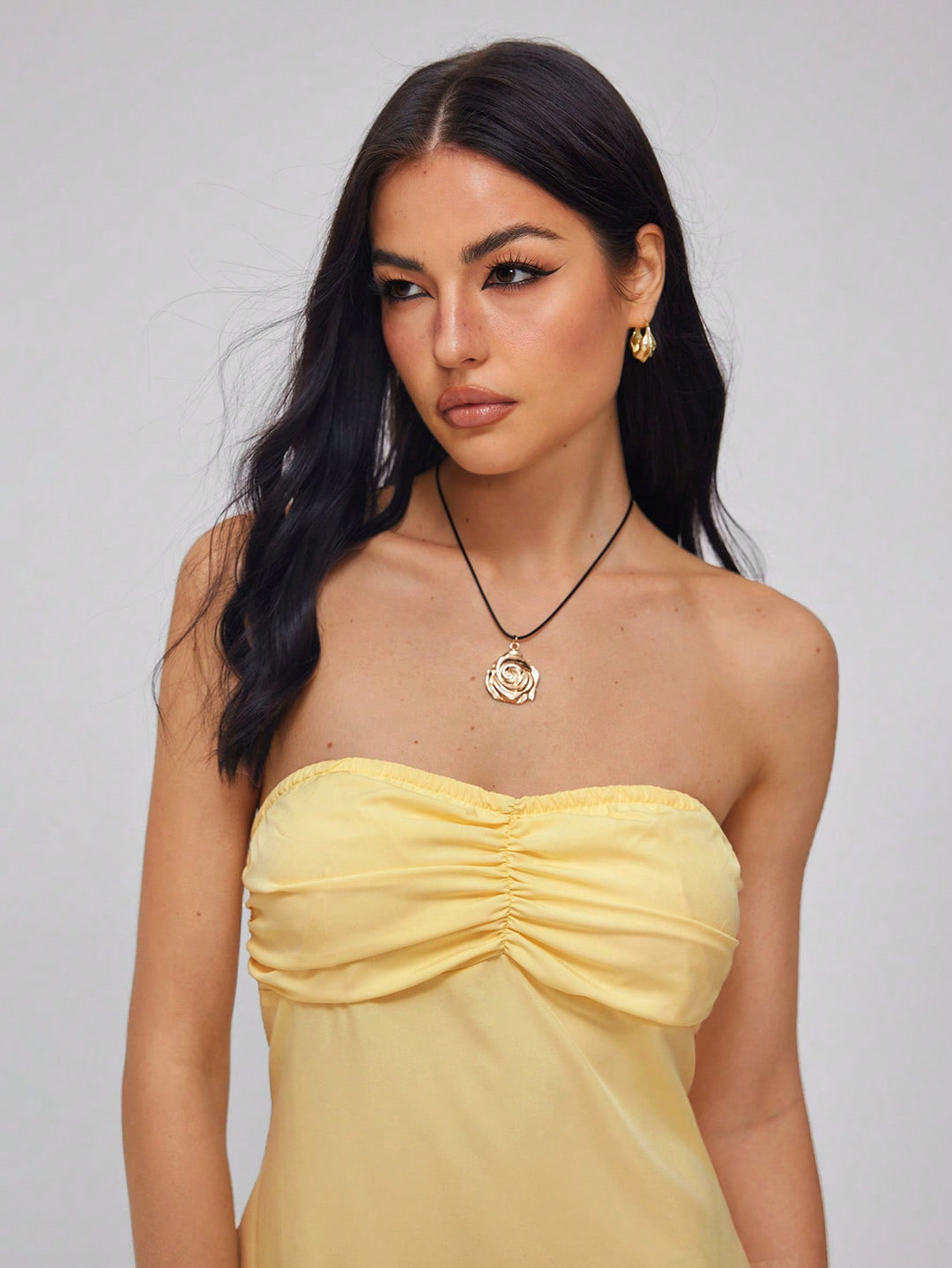 SHEIN maxi ruha, sárga